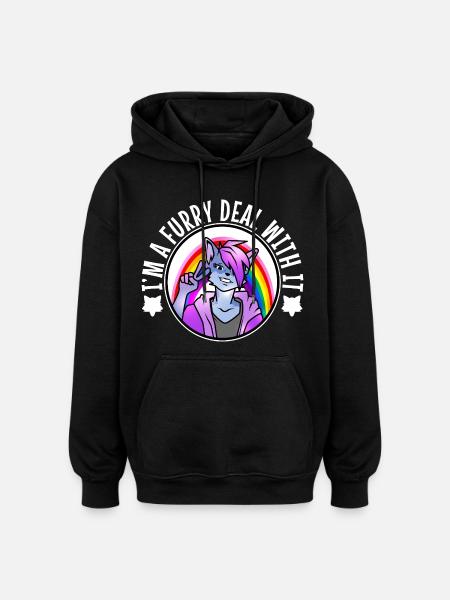 Je suis un plâtre avec ça - Sweat à capuche oversize unisexe - noir