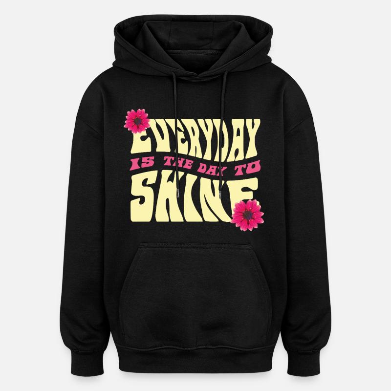 Rayonnez au quotidien Design - Sweat à capuche oversize unisexe - noir