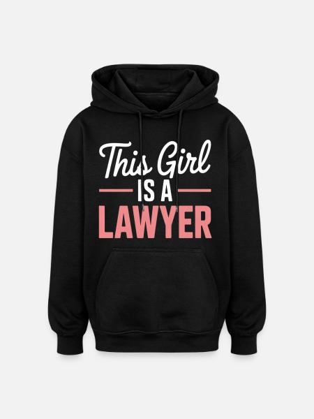 Denne jenta er advokat - Oversized unisex-hettegenser - svart
