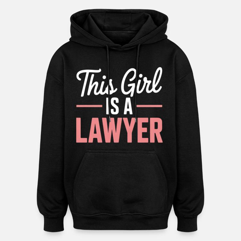 Cette fille est avocate - Sweat à capuche oversize unisexe - noir