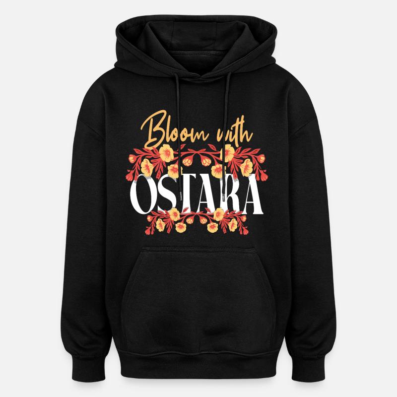 Fleurir avec Ostara Joyeuses Pâques Ostara - Sweat à capuche oversize unisexe - noir