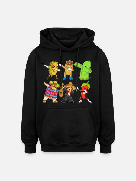 Cinco de Mayo Dab Shirt - Oversized Unisex Hoodie - black