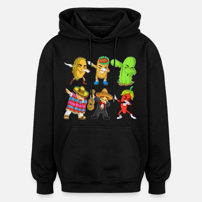 Cinco de Mayo Dab Shirt - Oversized Unisex Hoodie - black