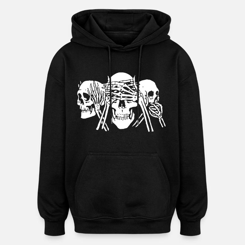 czachy - Sweat à capuche oversize unisexe - noir