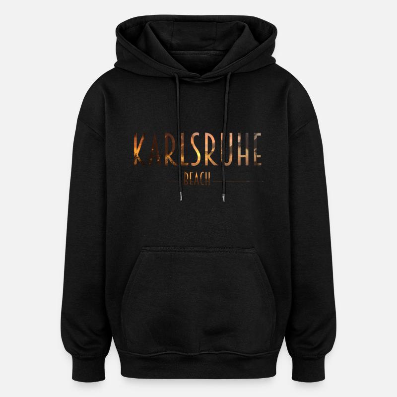 Karlsruhe Beach - Oversized Unisex Hoodie - Schwarz