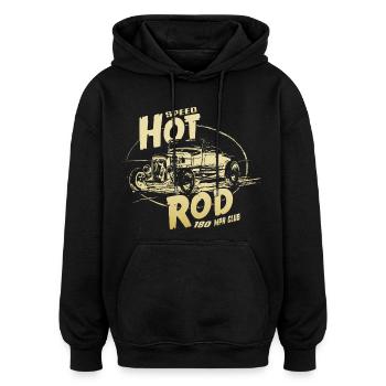 Hot rod garage V8 - Oversized Unisex Hoodie - black - Front - Noah (186cm)