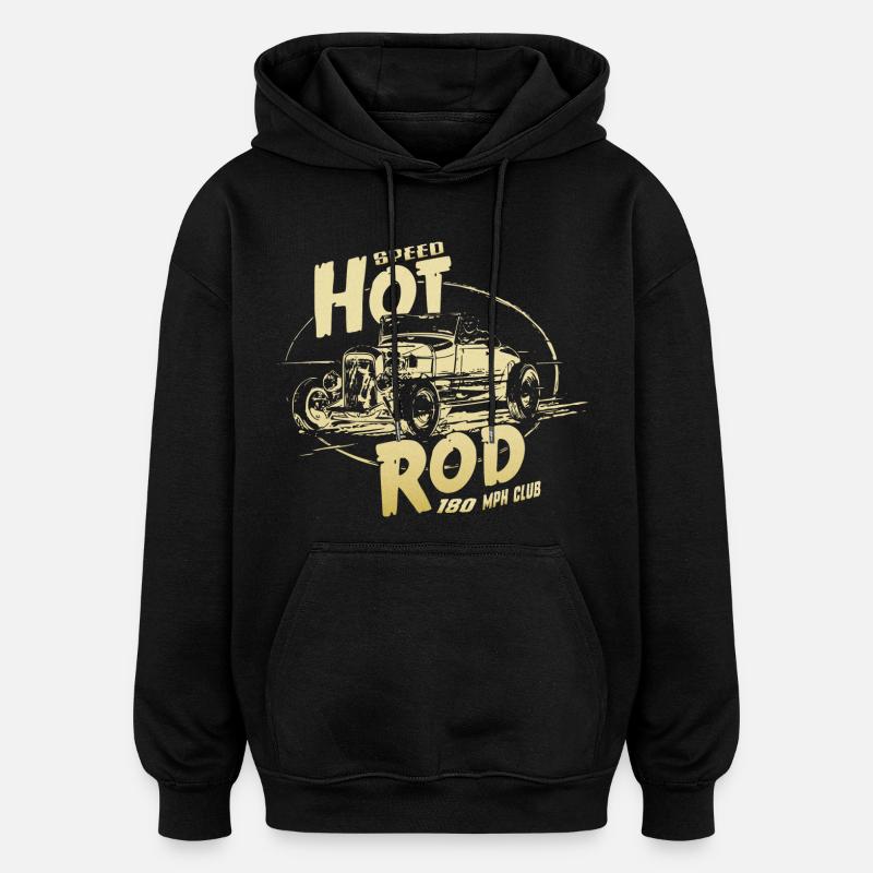 Garage Hot Rod V8 - Sweat à capuche oversize unisexe - noir