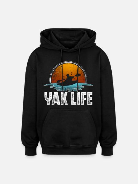 Kayak Kayaking - Oversized Unisex Hoodie - black