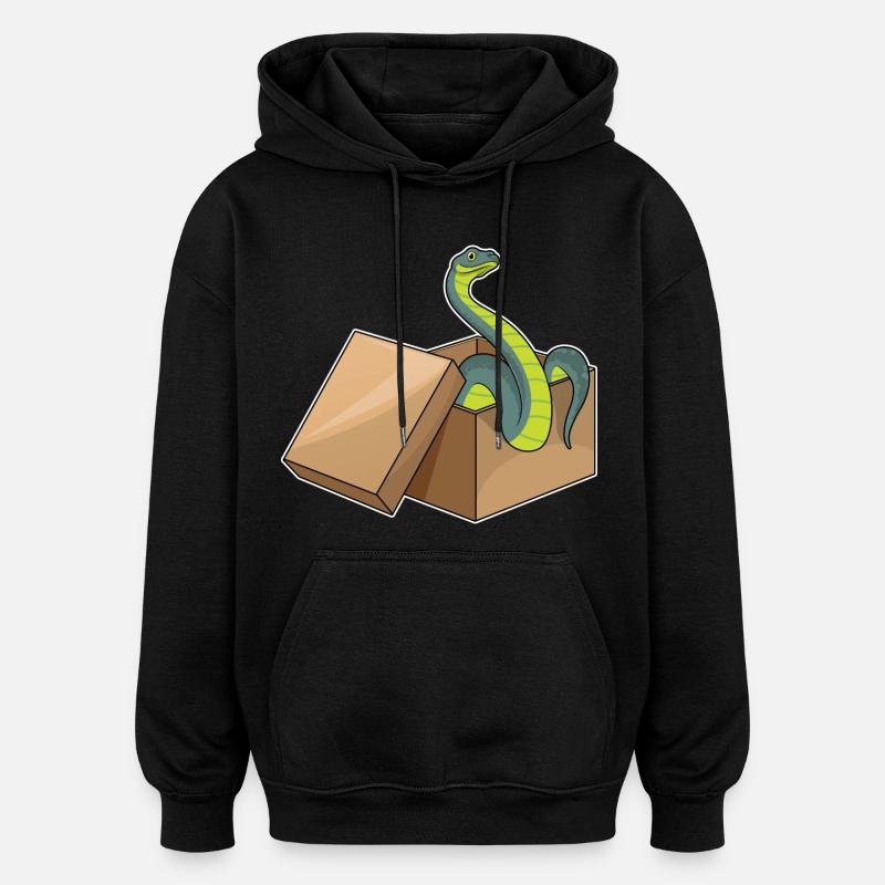 Boîte à serpents - Sweat à capuche oversize unisexe - noir