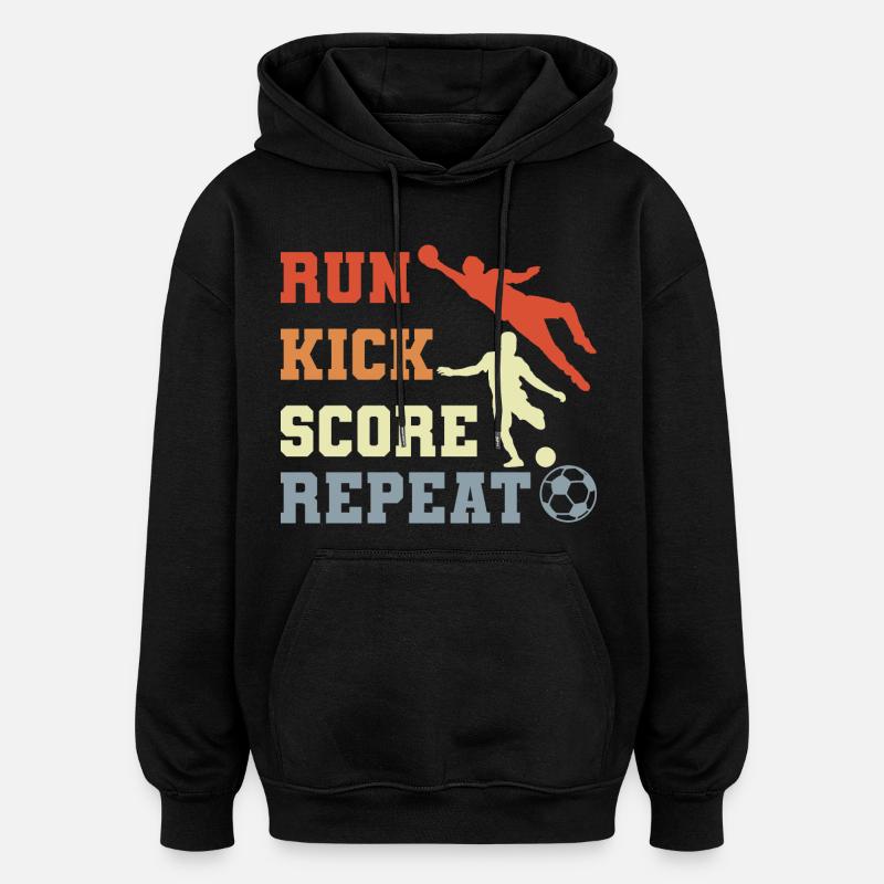 Fußballspieler Routine - Oversized Unisex Hoodie - Schwarz