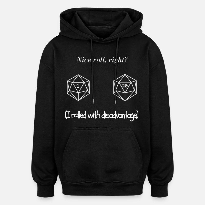 D20 DeD - Oversized Unisex Hoodie - Schwarz