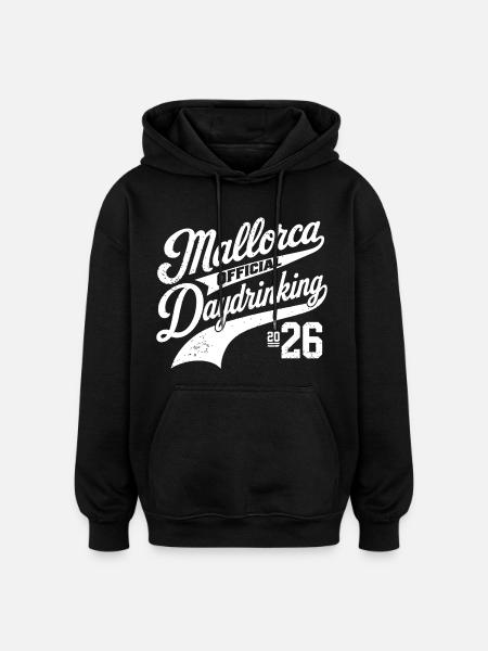 Malle 2026 Mallorca Daydrinking 2026 - Oversized Unisex Hoodie - black