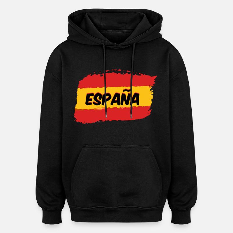Drapeau espagnol - Sweat à capuche oversize unisexe - noir