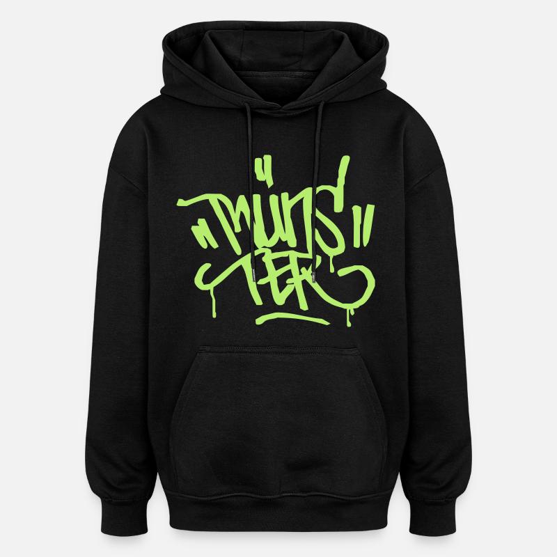 Münster Graffiti Ultras Conception - Sweat à capuche oversize unisexe - noir