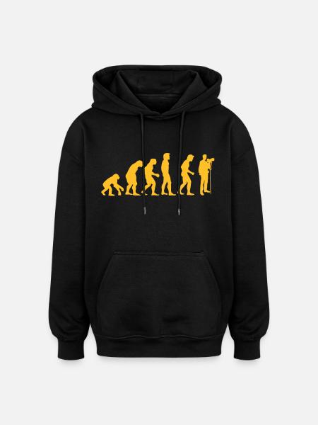 photographer evolution - Oversized Unisex Hoodie - black