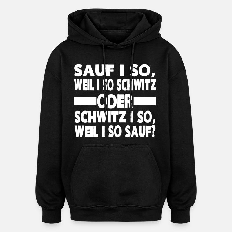 SAUF I SO - Oversized Unisex Hoodie - Schwarz