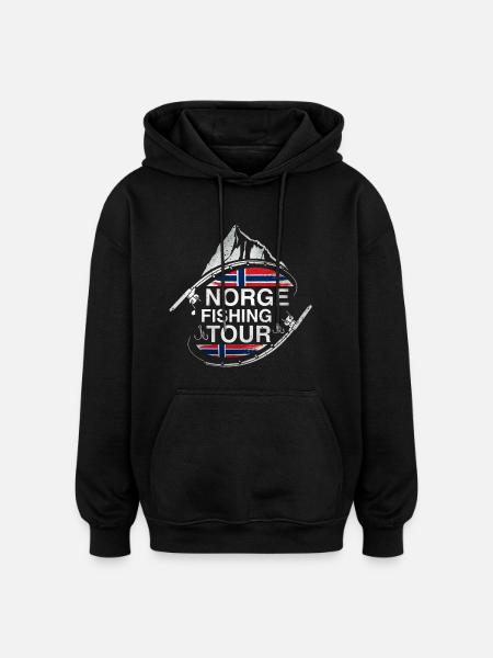 Norge Fishing Tour - Oversized Unisex Hoodie - black