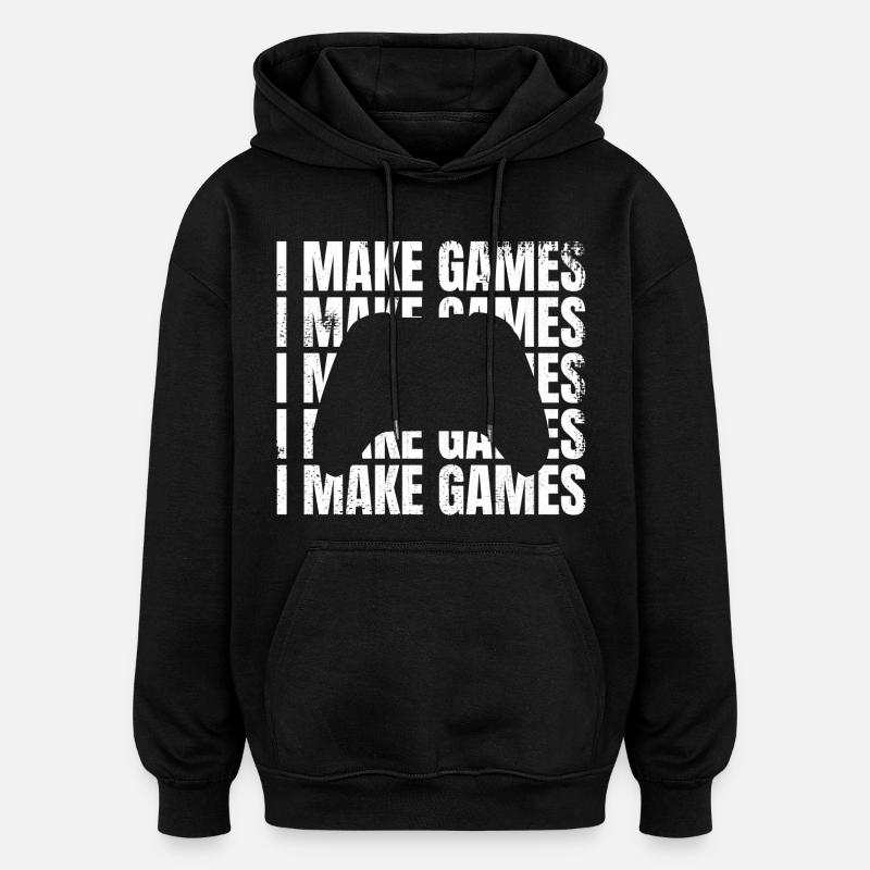 Ich entwickle Spiele - Oversized Unisex Hoodie - Schwarz