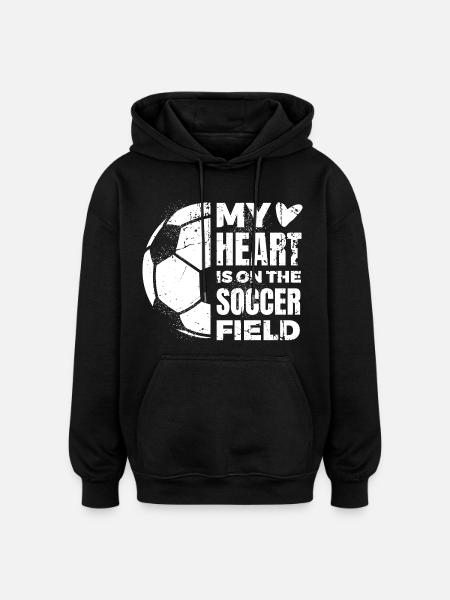 Football Lover Quote - Oversized Unisex Hoodie - black