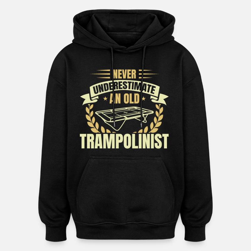 Grand-père de trampoline - Sweat à capuche oversize unisexe - noir