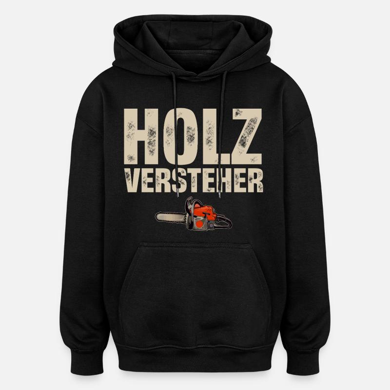 bûcheron - Sweat à capuche oversize unisexe - noir