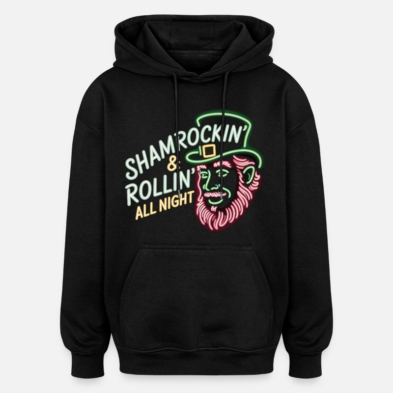 T-shirt du parti d’Irlande La Saint-Patrick - Sweat à capuche oversize unisexe - noir
