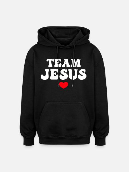 Team Jesus - Oversized Unisex Hoodie - Schwarz