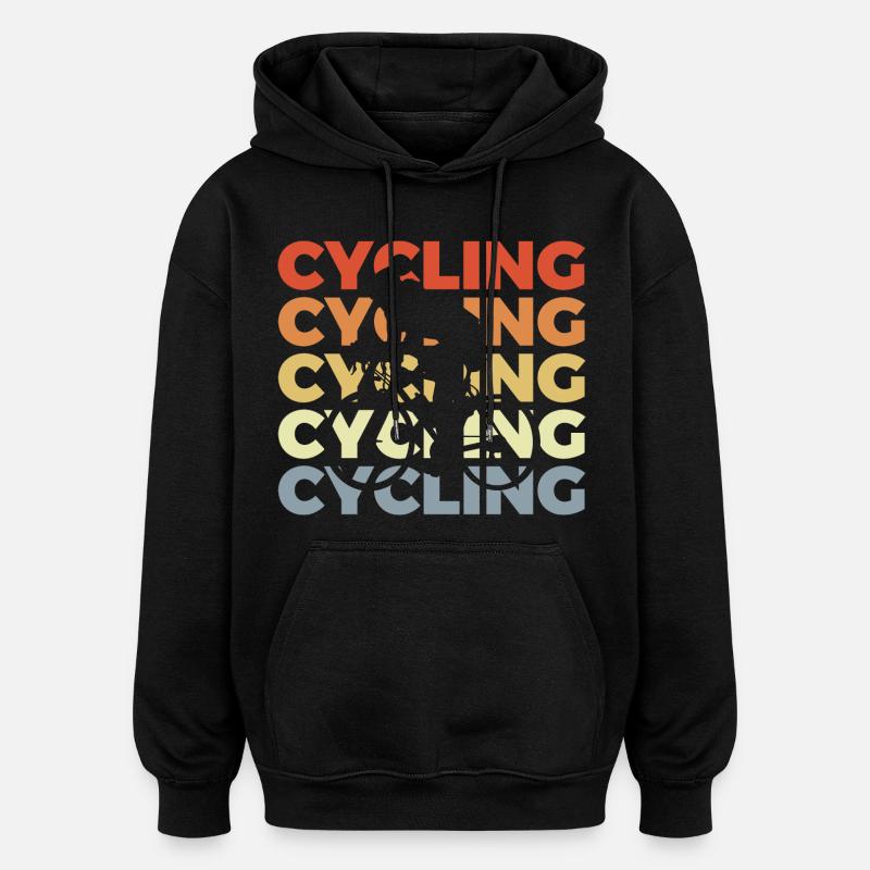 Cyclisme - Sweat à capuche oversize unisexe - noir