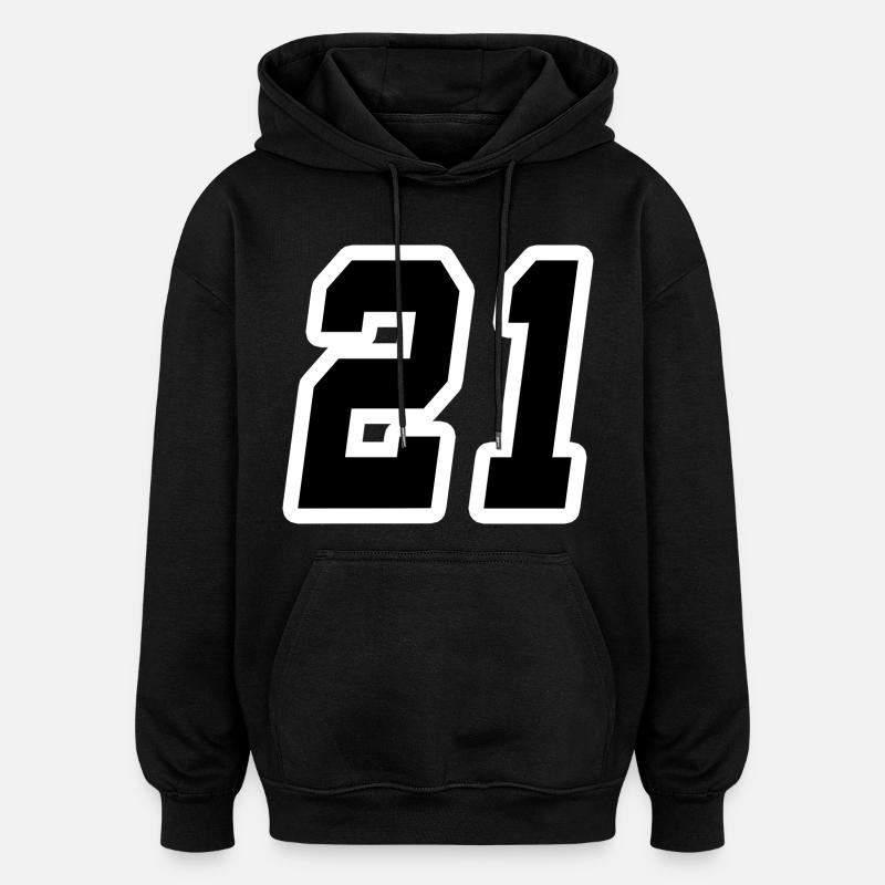 Nummer einundzwanzig 21 - Oversized Unisex Hoodie - Schwarz