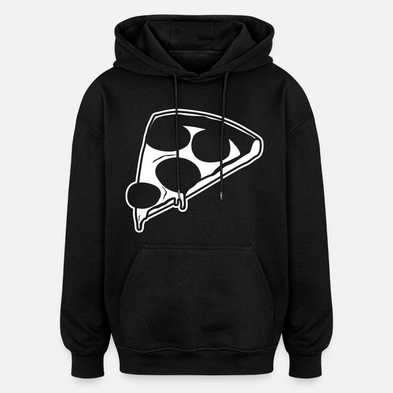 Pizza Drawing - Oversized Unisex Hoodie - black