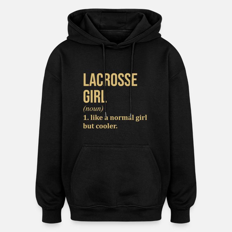 Lacrosse - Sweat à capuche oversize unisexe - noir