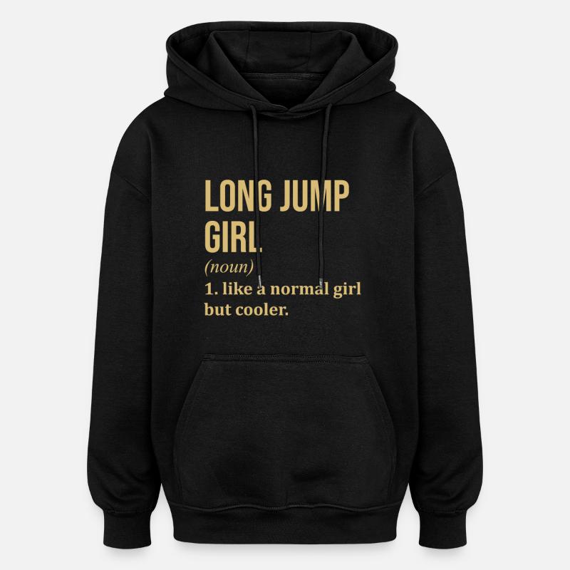saut en longueur - Sweat à capuche oversize unisexe - noir