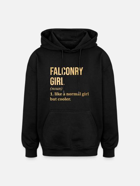 Falknerei - Oversized Unisex Hoodie - Schwarz