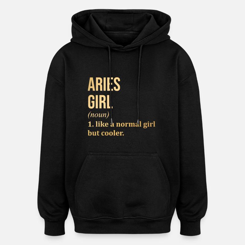 Widder - Oversized Unisex Hoodie - Schwarz