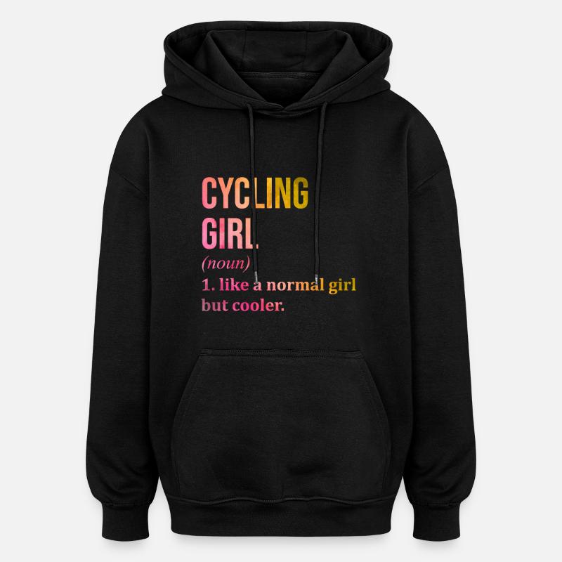 cyclisme - Sweat à capuche oversize unisexe - noir