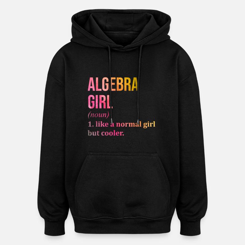 algèbre - Sweat à capuche oversize unisexe - noir