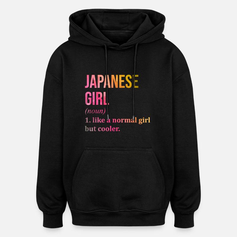 Japon - Sweat à capuche oversize unisexe - noir