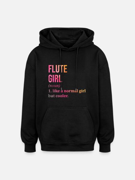 Flute - Oversized Unisex Hoodie - black