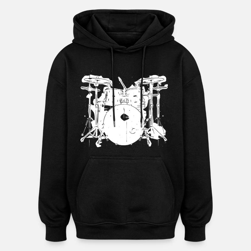 Percussion - Oversized Unisex Hoodie - black