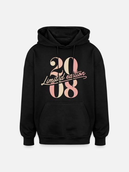 Anniversaire édition limitée 2008 - Sweat à capuche oversize unisexe - noir