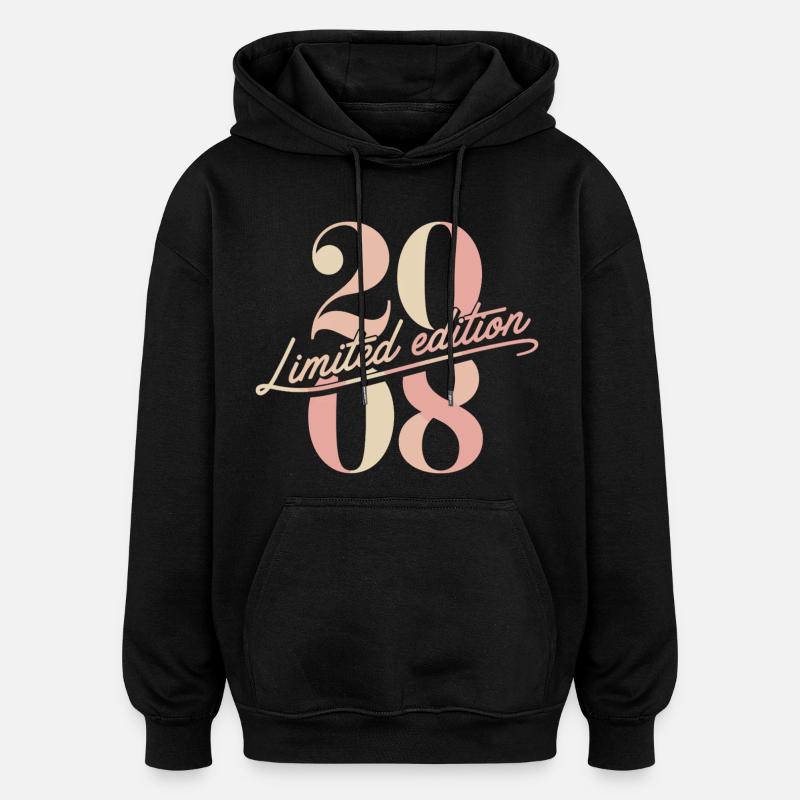 Anniversaire édition limitée 2008 - Sweat à capuche oversize unisexe - noir