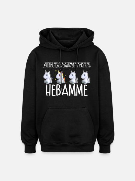 HEBAMME - Toll - Oversized Unisex Hoodie - Schwarz
