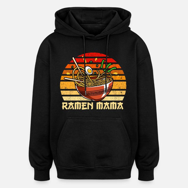 Ramen Mama - Oversized Unisex Hoodie - Schwarz