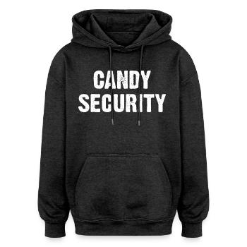 Sécurité des bonbons - Sweat à capuche oversize unisexe - charbon - Devant - Noah (186cm)