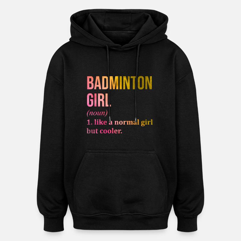 badminton - Sweat à capuche oversize unisexe - noir