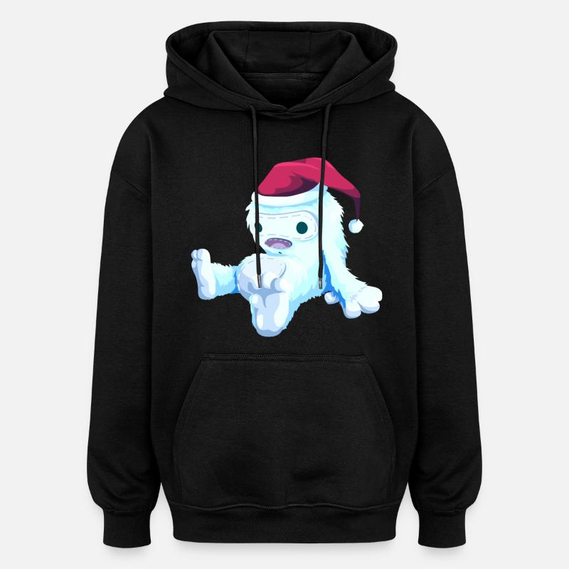 Poupée de Noël - Sweat à capuche oversize unisexe - noir