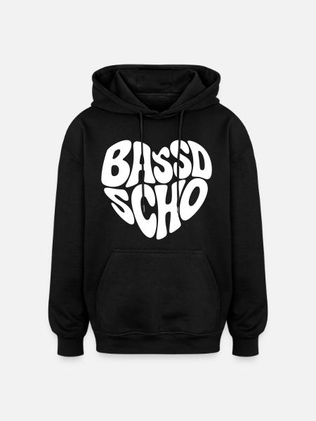 Bassd scho  - Oversized Unisex Hoodie - Schwarz