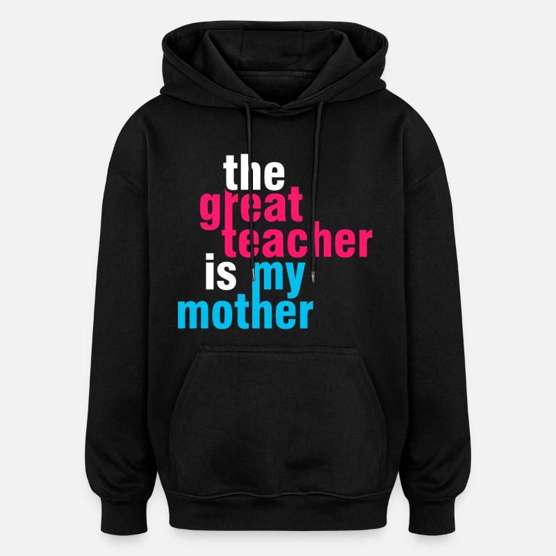 Shirt Super Teacher Mom – Idée cadeau - Sweat à capuche oversize unisexe - noir