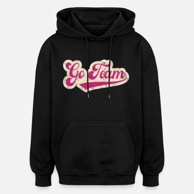 Go Team - Oversized Unisex Hoodie - black