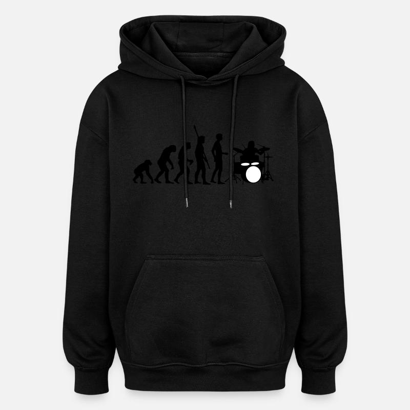 evolution_drummer_b_2c - Sweat à capuche oversize unisexe - noir